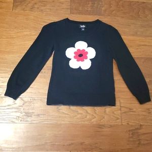 Sz L girls, black, thick, by & by long-sleeved shirt